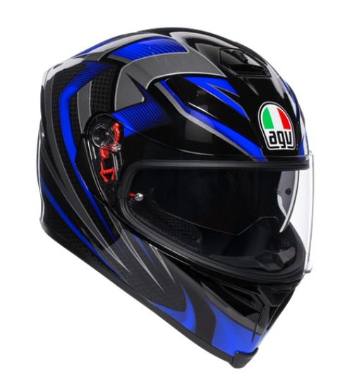 AGV Шлем K-5 S HURRICANE 2.0 черный/синий - AGV - Мотошлемы - Интернет-магазин мотоэкипировки и мотозапчастей MотоГанза