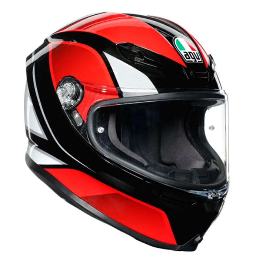 AGV Шлем K6 HYPHEN черно/красно/белый - AGV - Мотошлемы - Интернет-магазин мотоэкипировки и мотозапчастей MотоГанза