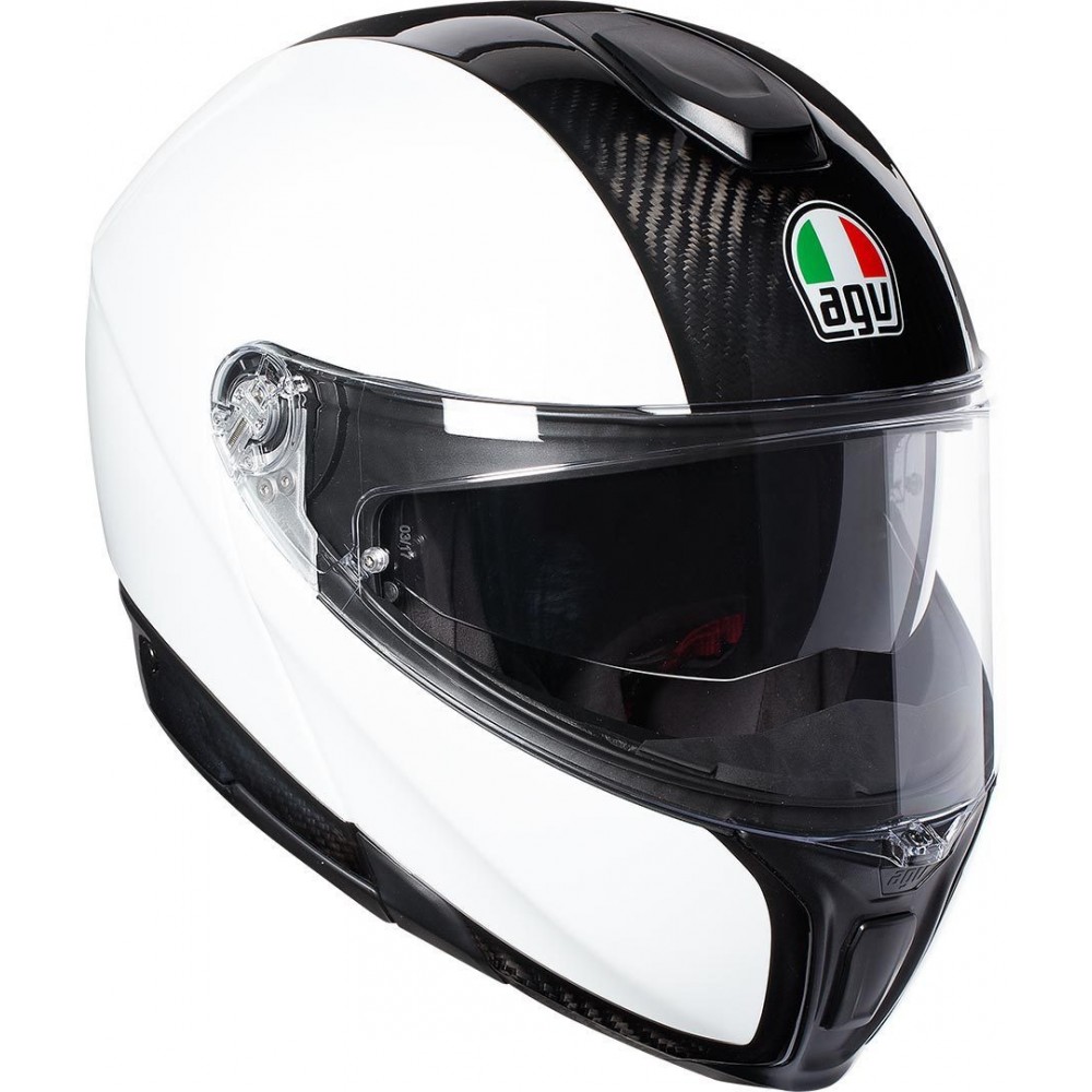 AGV Шлем SPORTMODULAR карбоновый/белый - AGV - Мотошлемы - Интернет-магазин мотоэкипировки и мотозапчастей MотоГанза