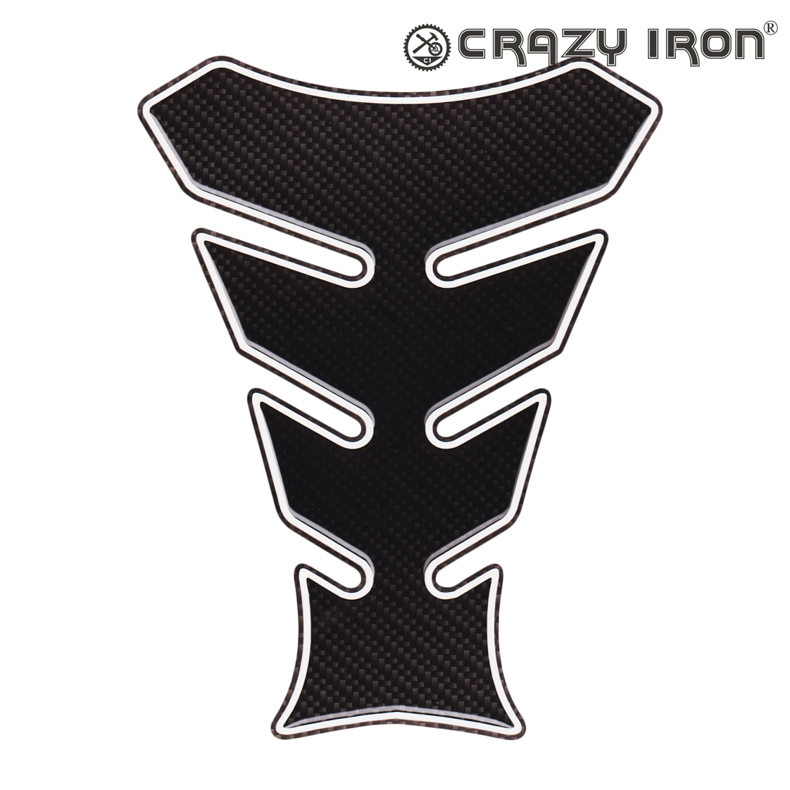 CRAZY IRON Наклейка на бак #2 (текстура карбон) - прочее - Аксессуары - Интернет-магазин мотоэкипировки и мотозапчастей MотоГанза