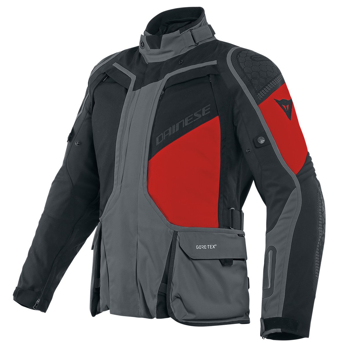 DAINESE Куртка ткань D-EXPLORER 2 GORE-TEX 80E черный/серый/красный - DAINESE Куртки - куртки - Мотоэкипировка - Интернет-магазин мотоэкипировки и мотозапчастей MотоГанза