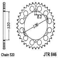 Звезда задняя DCR 846.41
