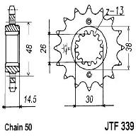 Звезда передняя DCF 339.16