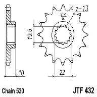 Звезда передняя DCF 432.13