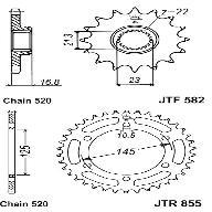 Звезда передняя DCF 582.16 XJ 600