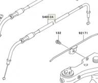 KAWASAKI VN1600 03 Трос газа 54012-0070