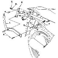 KAPPA K3250 Крепеж заднего кофра YAMAHA XJ600 (91-03)