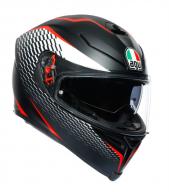 AGV Шлем K-5 S THUNDER черный матовый/белый/красный