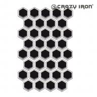 CRAZY IRON Наклейка на бак боковая HONEY черная