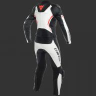 DAINESE Комбинезон кожаный ASSEN раздельный черно-бело-красный-флуоресцентный