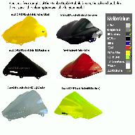 F.FABRI Лобовое стекло BULK053C ZX10R 04-05 прозрачное Double Bubble