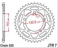 JT Звезда задняя JTR7.45