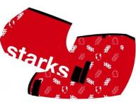 STARKS Муфта на руль Warm Cross красно-черная