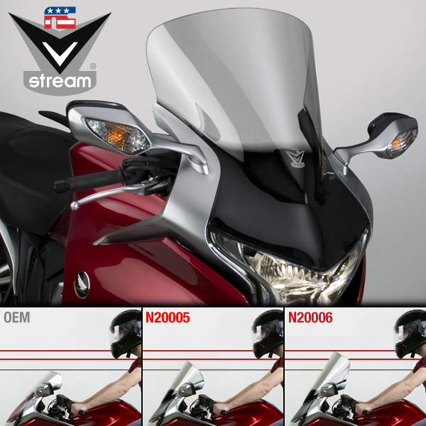 N20006 Лобовое стекло VStrean Honda VFR1200 туристическое (легко тонированное 26%) - NATIONAL CYCLE - Аксессуары - Интернет-магазин мотоэкипировки и мотозапчастей MотоГанза