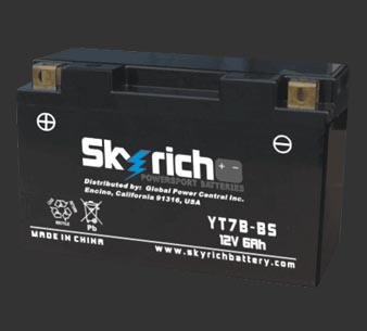 Аккумулятор SKYRICH YT7B-BS - Аккумуляторы SKYRICH - аккумуляторы - Мотозапчасти - Интернет-магазин мотоэкипировки и мотозапчастей MотоГанза