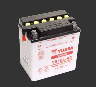 Аккумулятор YUASA YB10L-A2 с электролитом - Аккумуляторы YUASA - аккумуляторы - Мотозапчасти - Интернет-магазин мотоэкипировки и мотозапчастей MотоГанза
